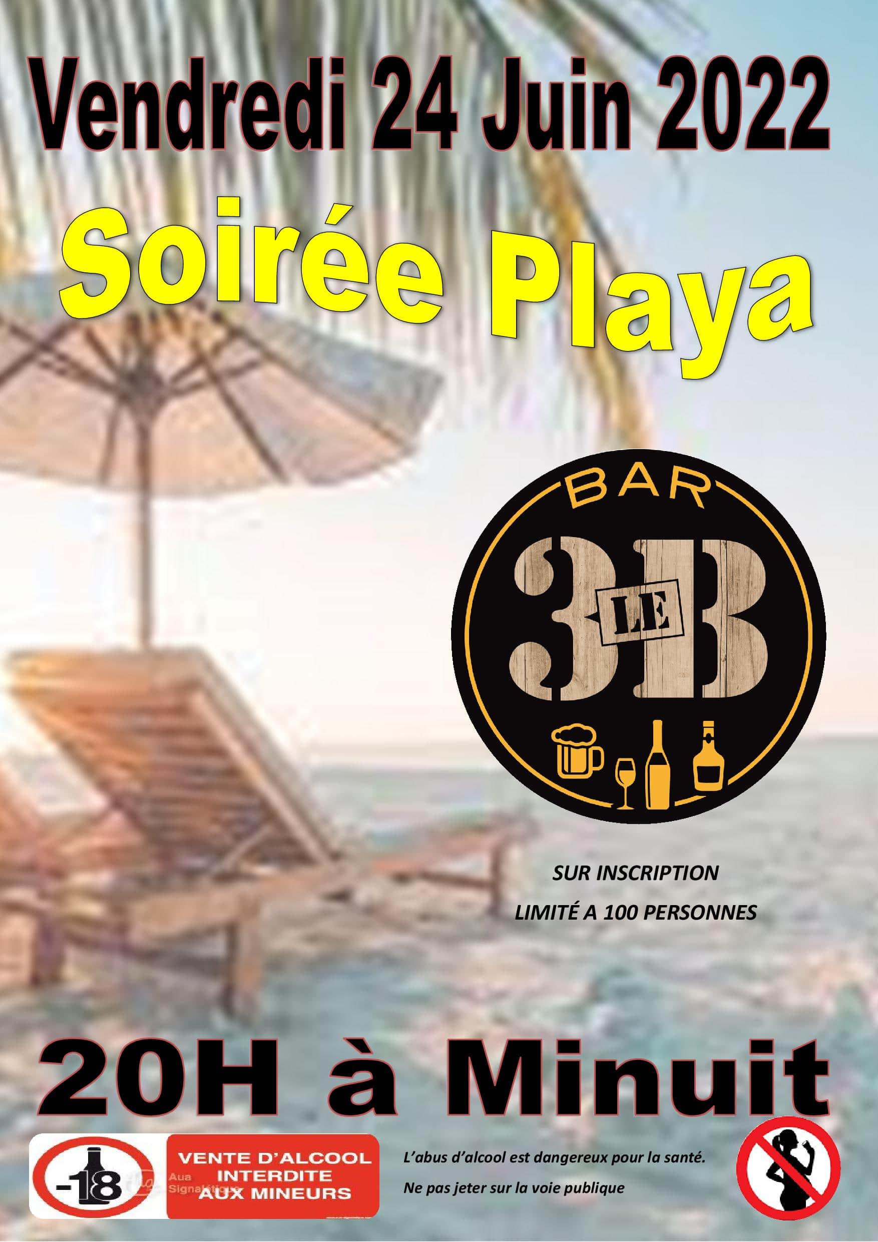 BAR LE 3B : Soirée Playa