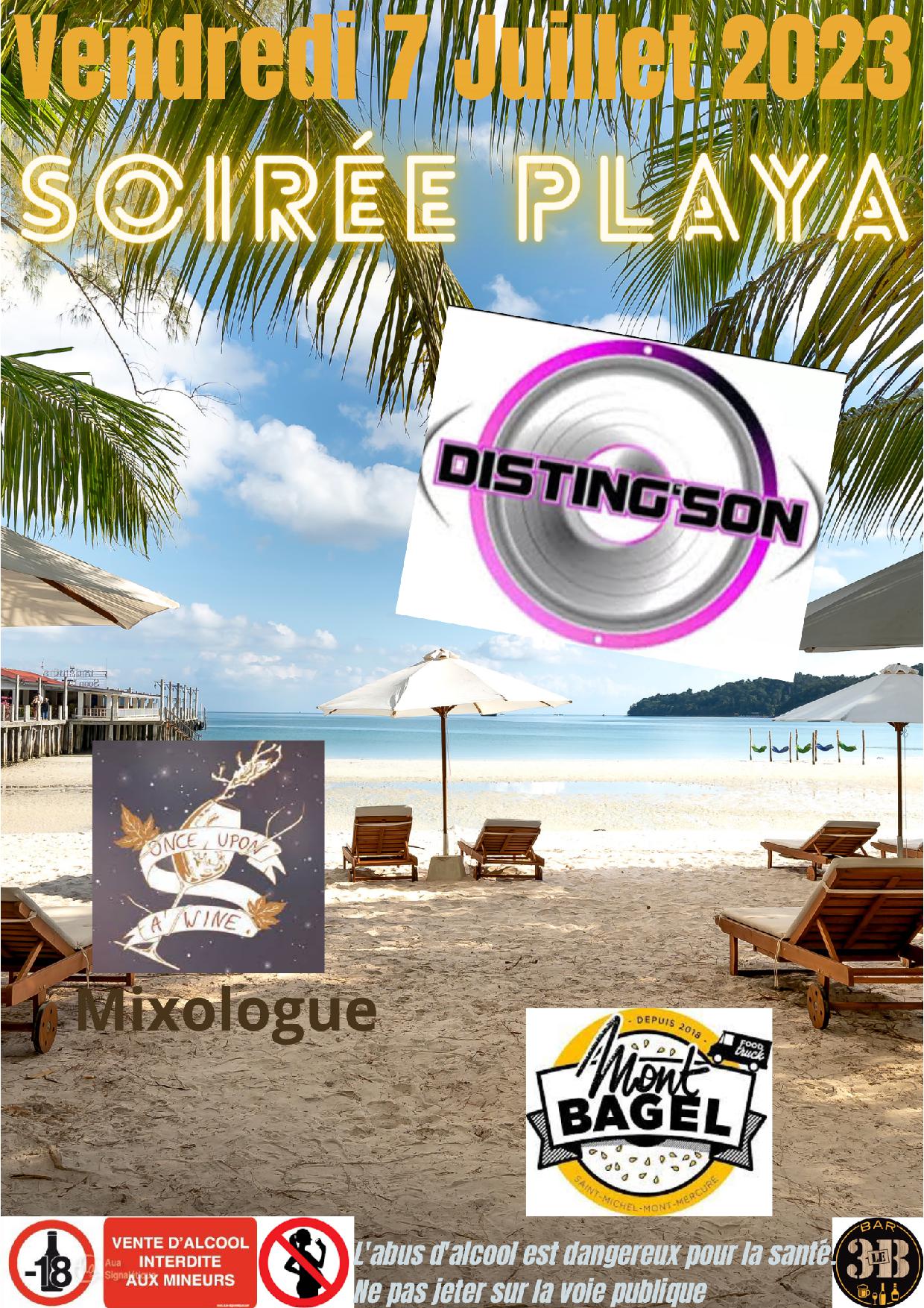 AU BAR : SOIRÉE PLAYA