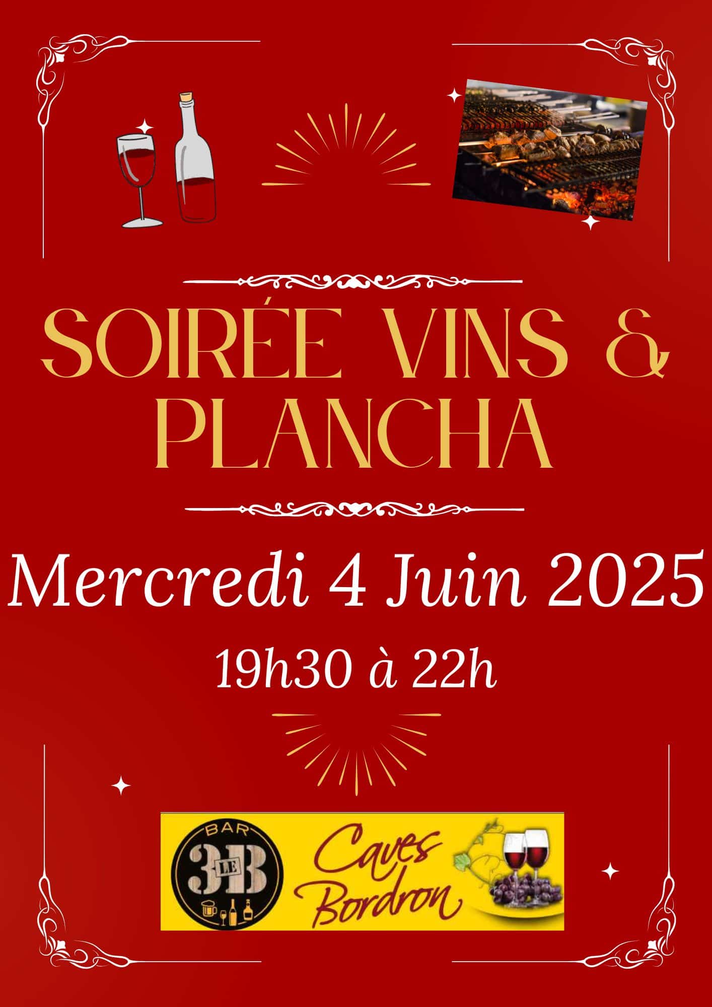 Soirée Dégustation Vins et Plancha