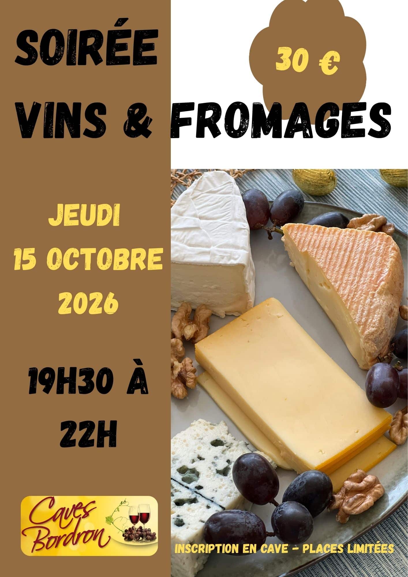 SOIRÉE VINS ET FROMAGES